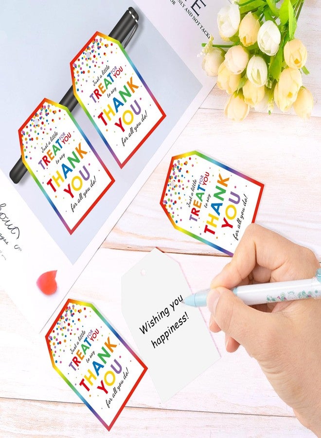 g2 بلس بطاقات شكر من G2PLUS، 50 قطعة، بطاقات شكر على كل ما تقدمونه، بطاقات شكر ملونة بنقاط، بطاقات هدايا ورقية مع خيط لتغليف الهدايا، أكياس الهدايا، هدايا الحفلات - Image 4